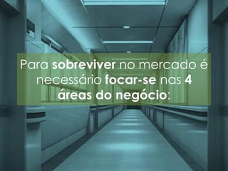 Para sobreviver no mercado é
necessário focar-se nas 4
áreas do negócio:
 