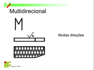 Multidirecional
Muitas direções
 