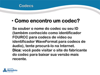 Ids Codec Aula sobre Codecs de Vídeo | PDF