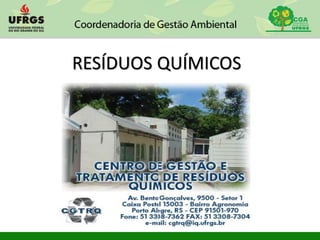 RESÍDUOS QUÍMICOS
 