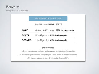 Brave +
Programa de Fidelidade
 