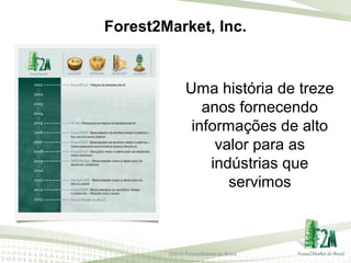 Forest2Market, Inc.

Uma história de treze
anos fornecendo
informações de alto
valor para as
indústrias que
servimos

©2013 Forest2Market do Brasil

 