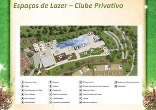 Espaços de Lazer – Clube Privativo
 