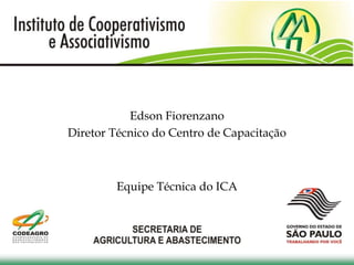 Edson Fiorenzano
Diretor Técnico do Centro de Capacitação
Equipe Técnica do ICA
 