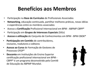 Apresentação Coquetel ABPMP Brasil