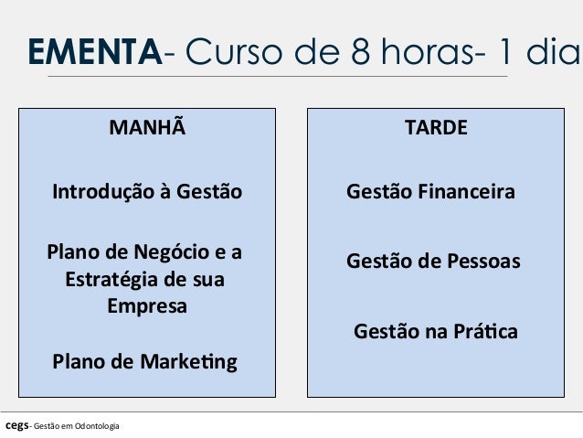 Gestao de negocios curso