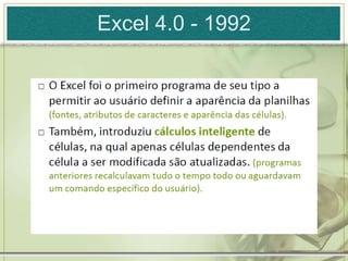 Excel 4.0 - 1992
 