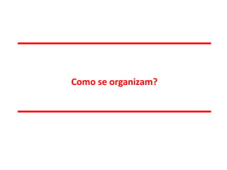 Como se organizam?