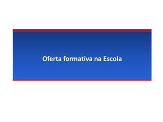 Oferta formativa na Escola