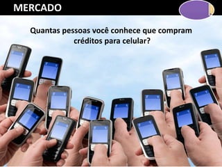 MERCADO
Quantas pessoas você conhece que compram
créditos para celular?
 