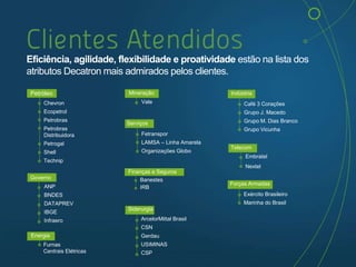 Soluções em Cloud Computing
Além de fornecer soluções de Infraestrutura, Software e Plataforma em nuvem,
com uma equipe treinada e altamente qualificada para migração, implementação,
monitoração, suporte e gestão do ambiente na nuvem, oferecemos aos nossos
clientes uma análise estratégica com o objetivo de identificar benefícios e traçar
um plano de transformação do ambiente de TI de forma ágil, segura, escalonável e
acessível, resultando, dentre vários benefícios, em um grande potencial de redução
de custos.
SERVIÇOS:
Computação; Consultoria;
Backup e Armazenamento; Migração;
Redes; Administração e Suporte;
Serviços de Aplicação; Gestão.
Banco de Dados;
 