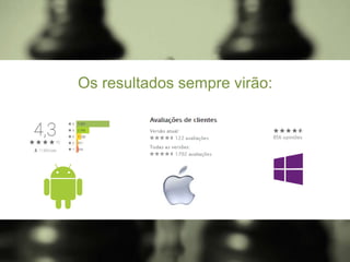 Os resultados sempre virão:
 