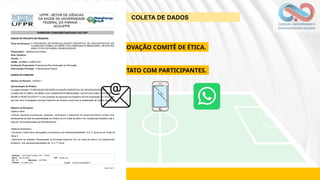 APROVAÇÃO COMITÊ DE ÉTICA.
CONTATO COM PARTICIPANTES.
COLETA DE DADOS
METODOLOGIA
 