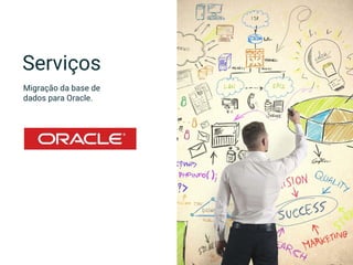 Serviços
Migração da base de
dados para Oracle.
 
