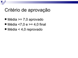 Bibliografia Básica Como Funciona o Computador III – Qark Books – autor Ron White; Resumo Teórico – Apostila – Alexandre Rojas Estudo Dirigido Turbo Pascal – Editora Érica – autor José Augusto Marzano e Wilson Yamatumi Lógica de Programação com Pascal – Ana Fernanda Gomes Acencios – Makron Books; Turbo Pascal Teoria e Programas – Eng. Thelmo João Martins Mesquita – Editora Erica Turbo Pascal – Completo e  Total – Stephen O’Brien – MacGraw-Hill Técnicas de programação com Pascal – IBPI press Algoritmos Estruturados – Harry Farrer e outros - LTC Pascal Estruturado – Harry Farrer e outros - LTC 