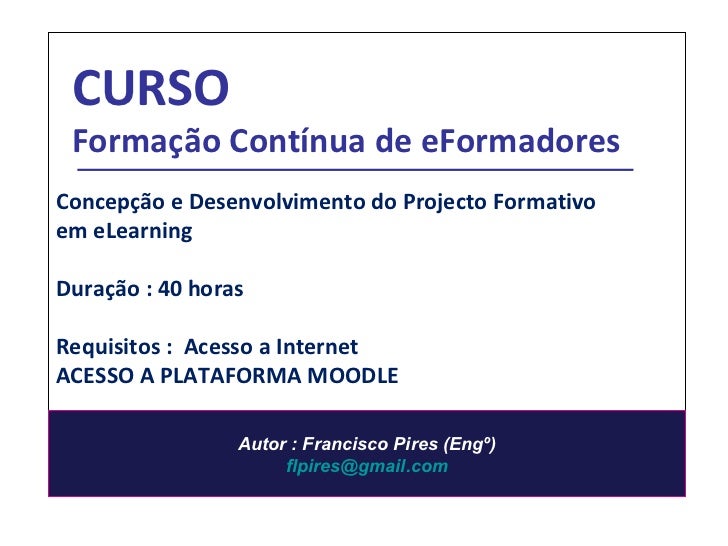 Curso introdutorio de formacao inicial e continuada