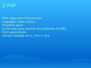 29/09/2009 - Apresentação do grupo PHPMS (http://www.phpms.org) - XII Semana da Computação - Uniderp  Histórico Criado no dia  28/05/2007   Quantidade de membros do grupo: 275*   A melhor maneira para avaliar a evolução de um GU é através da sua participação e organização em eventos como workshops, encontros, grupos de estudo, e confraternizações.     * O número de membros é baseado no número de pessoas que participam da lista de e-mail do grupo   