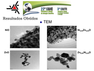  TEM
NiO Ni0,95Zn0,05O
Zn0,95Ni0,05O
ZnO
 