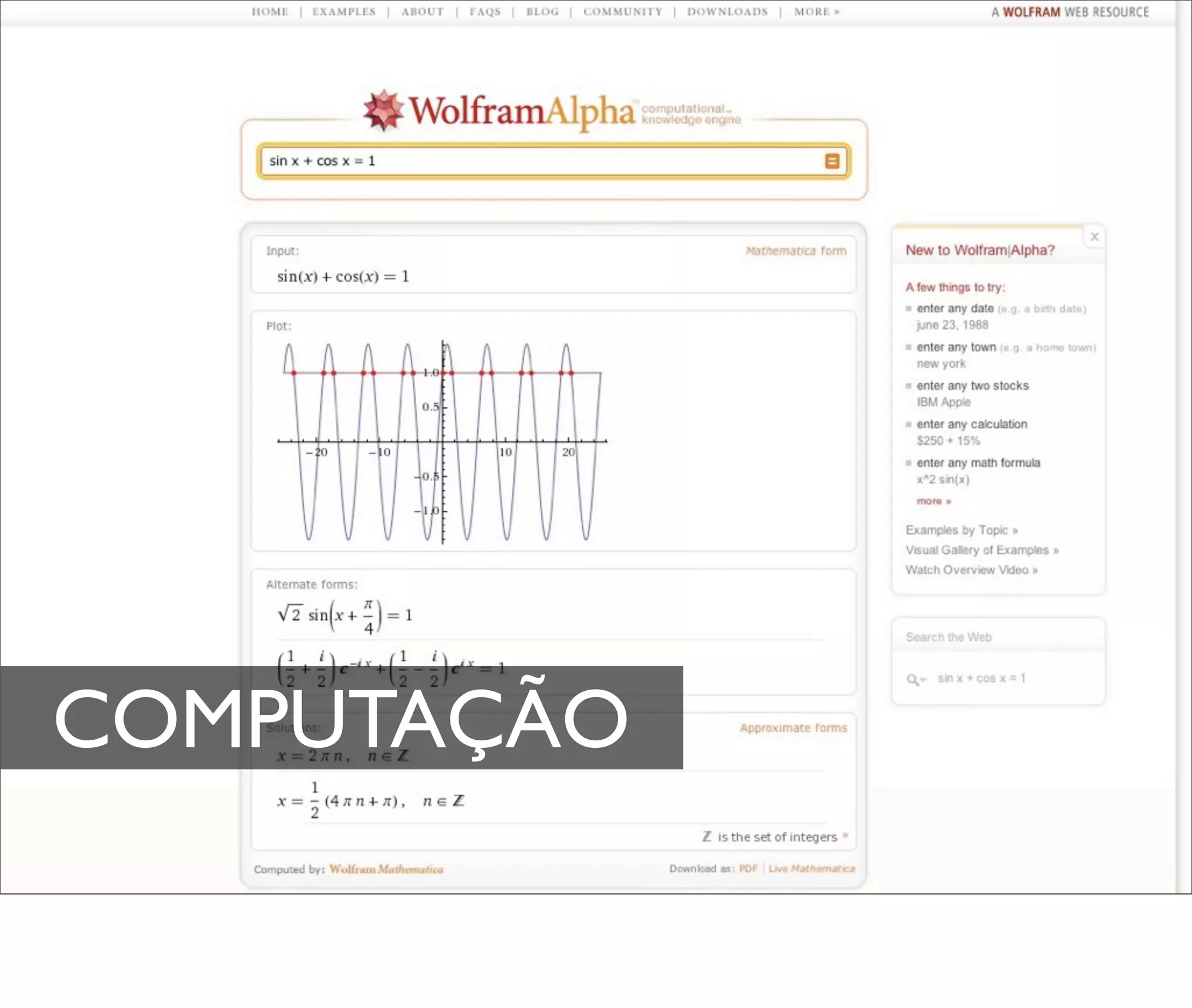 COMPUTAÇÃO
 