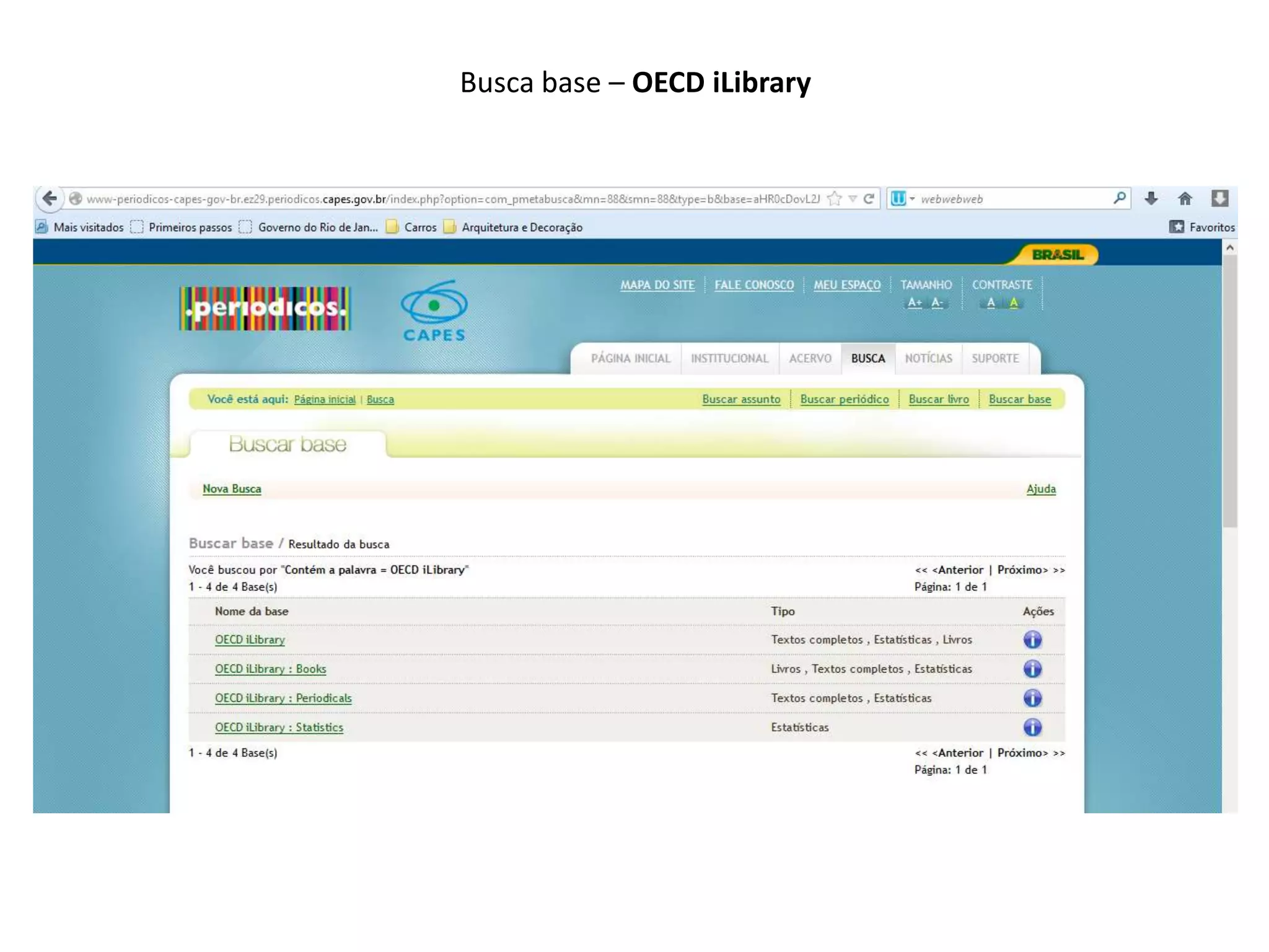 Busca base – OECD iLibrary
 