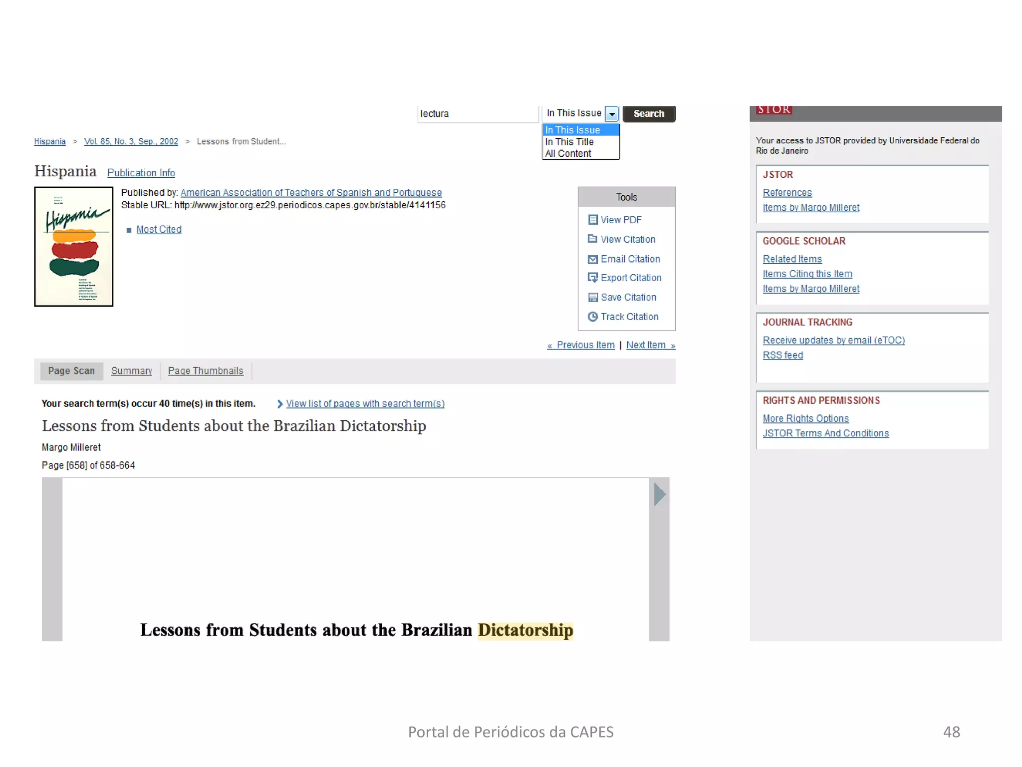 Portal de Periódicos da CAPES 48
 