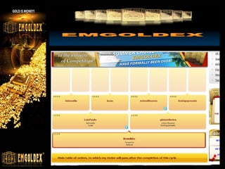 Emgoldex – como receber – 3ª opção
Depositar o Ouro no Banco Pro aurum
Armazenamento seguro
e confidencial (0,1% mês)

www.emgoldexourobrasil.com.br

 