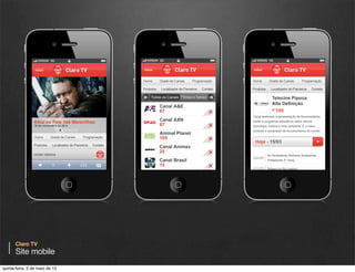 Claro TV

Filme para internet e TV
quinta-feira, 9 de janeiro de 14

 