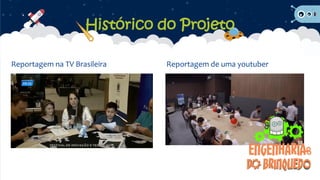 Reportagem na TV Brasileira
Histórico do Projeto
Reportagem de uma youtuber
 
