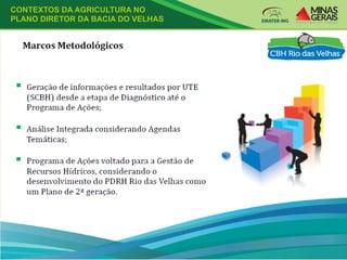 CONTEXTOS DA AGRICULTURA NO
PLANO DIRETOR DA BACIA DO VELHAS
 