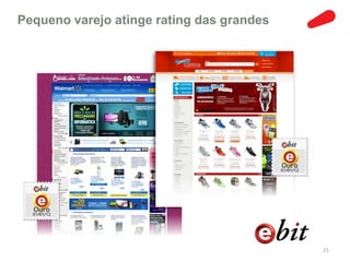 Pequeno varejo atinge rating das grandes




                                           21
 