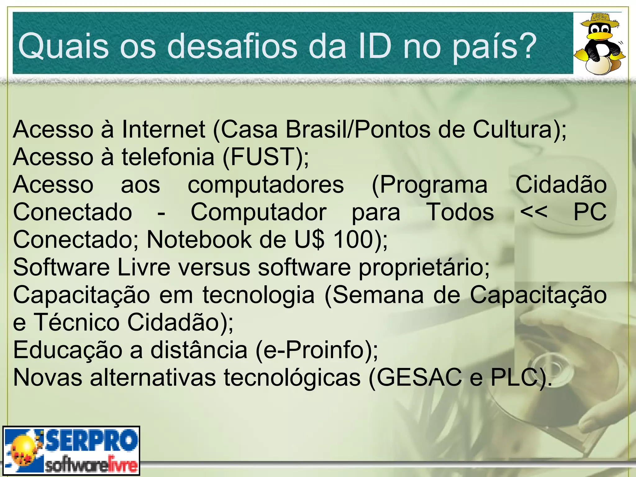 Oportunidades de emprego; 