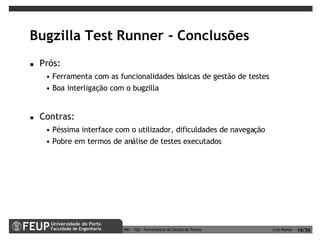 Ferramentas de Gestão de Testes