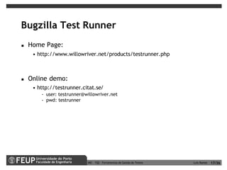 Ferramentas de Gestão de Testes