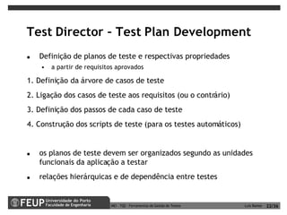 Ferramentas de Gestão de Testes