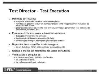 Ferramentas de Gestão de Testes