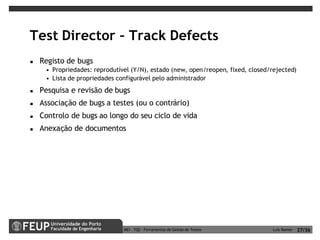 Ferramentas de Gestão de Testes
