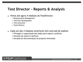 Ferramentas de Gestão de Testes