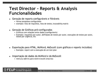 Ferramentas de Gestão de Testes
