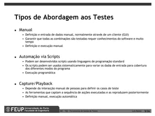 Ferramentas de Gestão de Testes