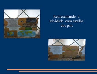 Representando a
atividade com auxilio
       dos pais
 