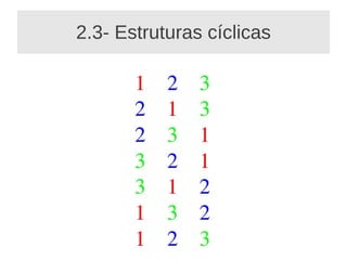 2.3- Estruturas cíclicas
 