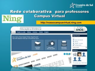 Rede colaborativa  para professores Campus Virtual http://nossocampusvirtual.ning.com 