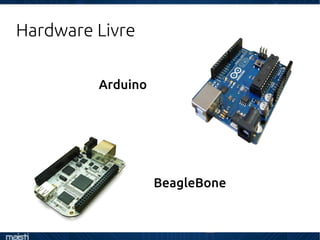 Hardware Livre
Arduino
BeagleBone
 