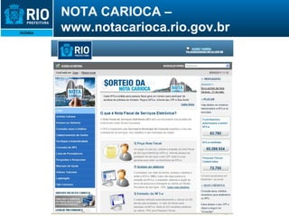 NOTA CARIOCA – www.notacarioca.rio.gov.br 