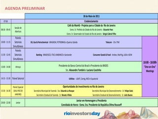 AGENDA PRELIMINAR 