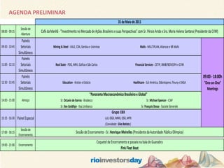 AGENDA PRELIMINAR   
