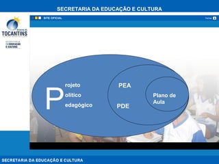 SECRETARIA DA EDUCAÇÃO E CULTURA
xFechar
PDE
PEA
Plano de
Aula
rojeto
olítico
edagógicoP
 