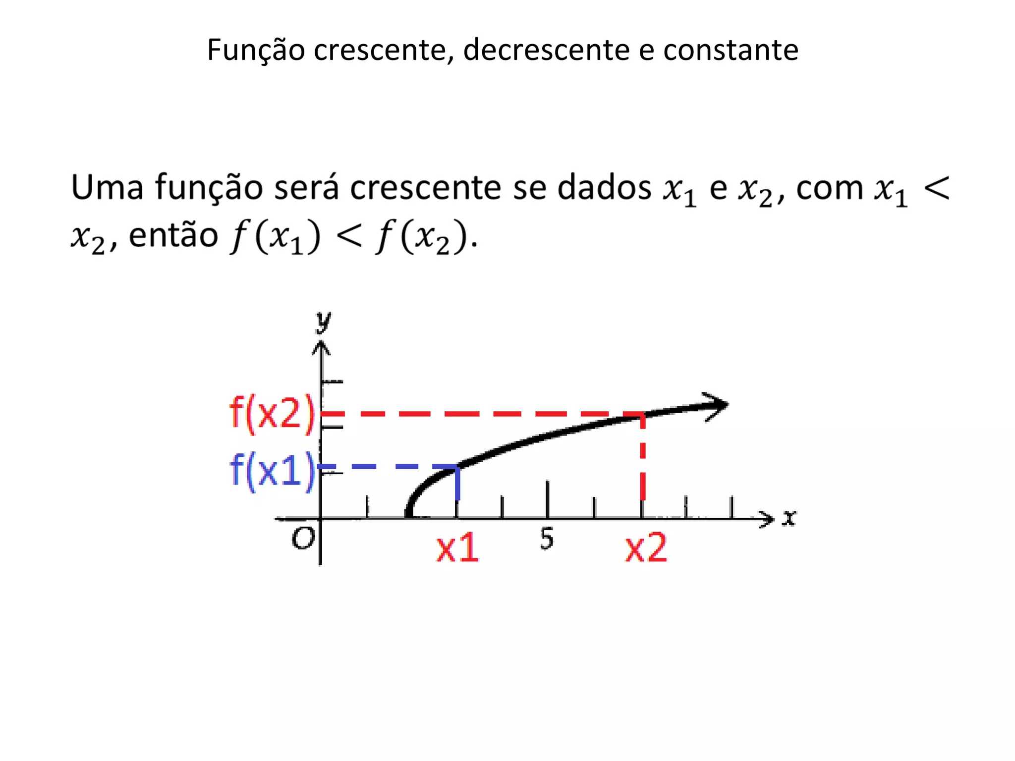 Função crescente, decrescente e constante