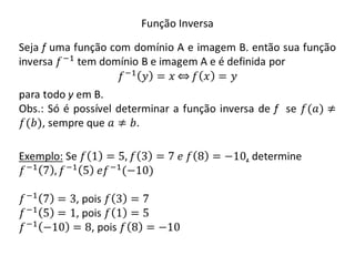 Função Inversa
 