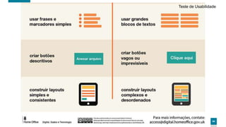 64
Teste de Usabilidade
 